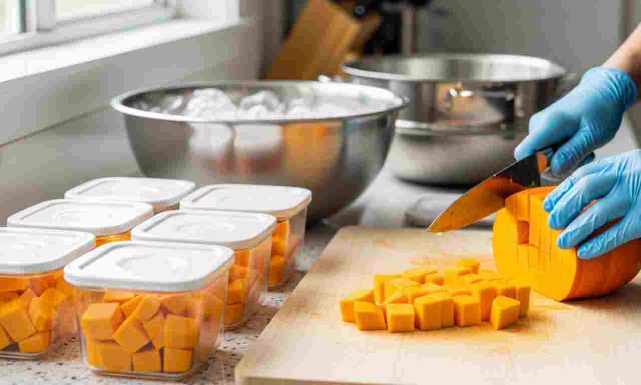 1 goedkope tip om pompoenblokjes in te vriezen zonder smaakverlies